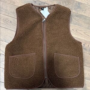 H&M Brown Sherpa Vest